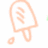 Pixelated orange popsicle icon with melting droplet beside red pixelated text reading 'dont cry little popsicle everyone someday..... melts away' on white background