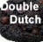 Static pixelated icon with white text "Double Dutch" on dark textured background, no visible characters or additional elements beyond the text and background pattern.