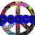 A static image with four distinct sections: a peace symbol, a heart, a smiley face, and a blank area.