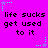 A static image with a bright purple background displays repeated text and star-shaped elements in cyan and light purple.