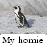 Static pixelated icon of a penguin standing on water with text below reading 'My bonnie' in blocky font.