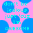 Pixelated text on a pink background with blue circular shapes, displaying 'don't be jealous just 'cuz I'm awesome' in cyan letters.