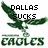 Two side-by-side pixelated images of a green eagle with outstretched wings, each featuring distinct text overlays and a green 'EAGLES' banner below.
