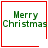 Four red-bordered square display "Merry Christmas" text with distinct corner symbols: a heart, star, and two empty corners