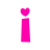 A 2x2 contact sheet of a pink and white animated icon featuring text, hearts, and a cowboy hat.