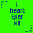 Green background with blue text reading 'i heart tyler H8' and star-shaped cursor icons in various positions.