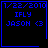 Four identical blue pixelated display date, name, and symbol text on black background with one showing a heart and another a star
