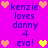 Pixelated text and heart symbols on a bright purple background with alternating orange and yellow hearts.