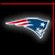 Pixelated triangular flag icon with red and white striped section on left, blue field with white outline of a head on right, set against black background with faint gray gradient.