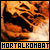 Static pixel art icon featuring a fiery orange and black background with a bold black silhouette of a figure in motion, below which is a yellow banner with black pixelated text reading "MORTALKOMBAT".