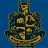 Pixelated crest with four quadrants on blue background, featuring yellow and dark brown elements in a shield shape.