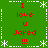 Green background with white snowflake and dashed border, red text reading "I love u Jared !!!" in four quadrants.