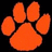 Orange paw print on black background next to orange rectangle with "LEE HIGH WILDCATS" text in bold black letters.