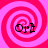 Four identical spiral patterns in pink and red hues with the text "Ort" overlaid on each spiral, arranged in a on a solid pink background
