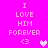 Pixelated text and symbols on a bright pink background with two distinct heart shapes.