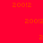 Pixelated text '200!2' repeated across red, orange, and yellow background sections in a -like arrangement
