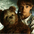 A 50x50 pixel animated buddy icon featuring a cartoon-style character and dog on the left, with green text reading "Original Icons .com" on a dark green background to the right.