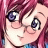 Pixelated anime-style character with pink hair and blue eyes, next to black background with white text reading 'Anime IM' and 'c0m'