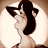 A 48x48 pixel animated buddy icon featuring a cartoon pinup woman on the left and green text "Original Icons .com" on a dark green background to the right, displayed as a contact sheet with two frames.
