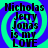 Four identical display text over a blue and green spiral background with no visible animation changes