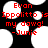 Red pixelated text on black background with white circular shapes, reading "Evan Ippolitto is Ippolitto is my dawg! -Junie".