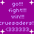 Purple background with repeated white text and star symbols in pixelated style.