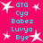 Bright pink background with white starbursts and cyan text repeating 'GTG', 'Cya', 'Babez', 'Luvya', 'Bye' in a pattern