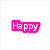 Pixelated pink text 'Happy Easter' on white background, with 'From EllyP25' over blue and pink Easter eggs on grass.