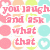 Pixelated text and symbols in pastel colors form a repeating pattern with no visible animation changes.