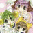 A 48x48 pixel buddy icon featuring a split design with anime-style characters on the left and text on the right, displayed as part of an animated contact sheet.