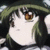 Anime-style character with brown eyes and green hair wearing a green hooded garment, shown in a static close-up with slight variations in eye and hair positioning.