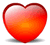 Red heart icon transitions from whole to cracked, then reveals a yellow smiling face with closed eyes as the crack widens into a broken shape.