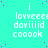 A static image with a cyan background featuring repeated pixelated text and scattered pink dots.