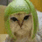 Pixelated green-haired figure with black eyes and brown nose, static image showing text "Everybody Hates Kung-Fu Fighting" in dark block letters on a yellow background.