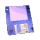 Blue and white floppy disk icon rotates clockwise through multiple angles with a pen icon appearing in the second