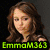 Four pixelated images of a woman with long brown hair arranged in a , each with overlaid text in different colors