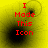Red text on yellow background with black circular blur effects; four show identical text with slight variations in blur positions