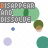 identical pixel art icons featuring a green tree with brown trunk, blue and purple circles below, and gray text reading 'DISAPPEAR AND DISOLVE' where the letter O in 'DISAPPEAR' cycles through orange variants