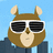 Pixelated cartoon bear wearing white-framed sunglasses, standing against a blue sky with city buildings below and black background text reading 'hippie bear'.