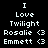 Pixelated text with red highlight changes across three of names and symbols on black background