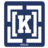 Animated icon with blue and gray square frame containing white 'K' letter, red circular emblem with flame symbol, black skull with 'ZERO' text on top.