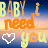 A 4-frame animated contact sheet showing a pixelated text-based icon with 'BABY i need you' and heart symbols against a gradient background, displaying color variations across frames.