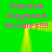 Green background with pink text reading Random Raymond Noodles!!! and yellow light beams forming a frame.