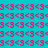 repeating pink '<3' symbols on a split cyan and green background