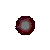 A circular icon with a central bright white glow surrounded by concentric rings of dark red, purple, and gray on a light gray background.
