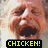 A four- shows a person with light hair shouting with mouth open, each displaying the word CHICKEN! in different colors