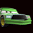 A 48x48 pixel animated buddy icon featuring a green race car character from Cars, with visible text "Chick" and the Disney Pixar Cars logo below it on a black background.