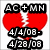 A red broken heart icon with black text overlays showing dates and a phrase, displayed in two states: one with full text and another without the date/phrase text.