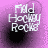 Pixelated text 'Field Hockey Rocks' on purple background with black circular voids, animated with shifting text and void positions.