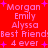 Red background with pink text listing names and phrases, surrounded by small purple plus signs.
